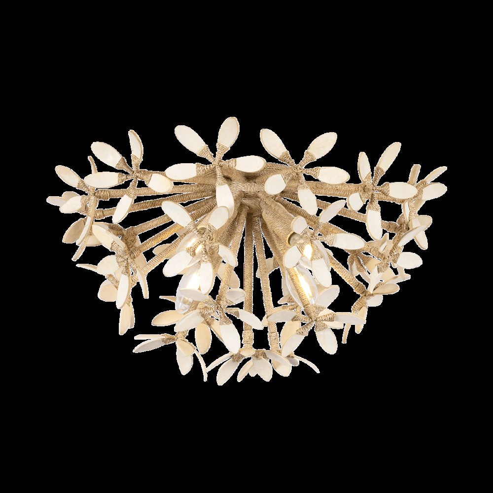 Corfu Semi Flush, Ivory Coco