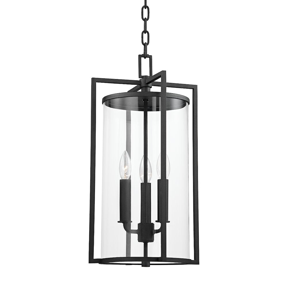 Percy Exterior Pendant, Texture Black