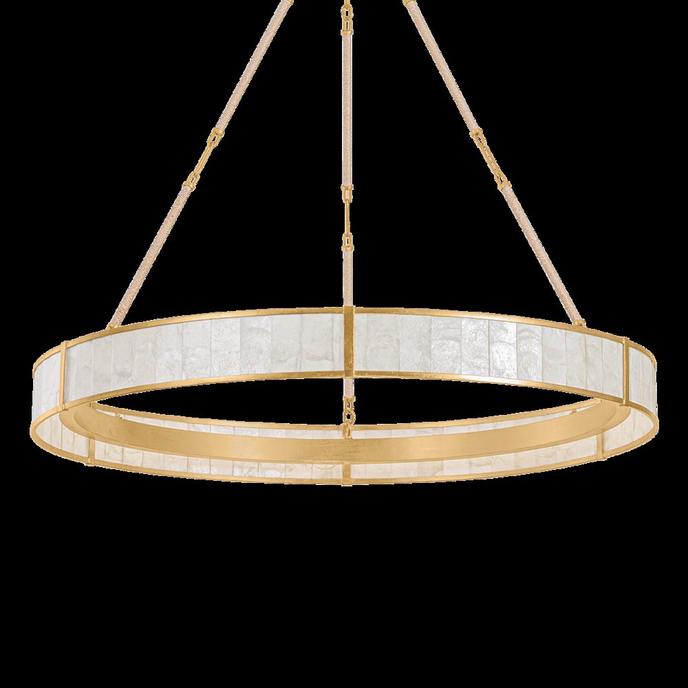 Halcott Chandelier, Vintage Gold Leaf