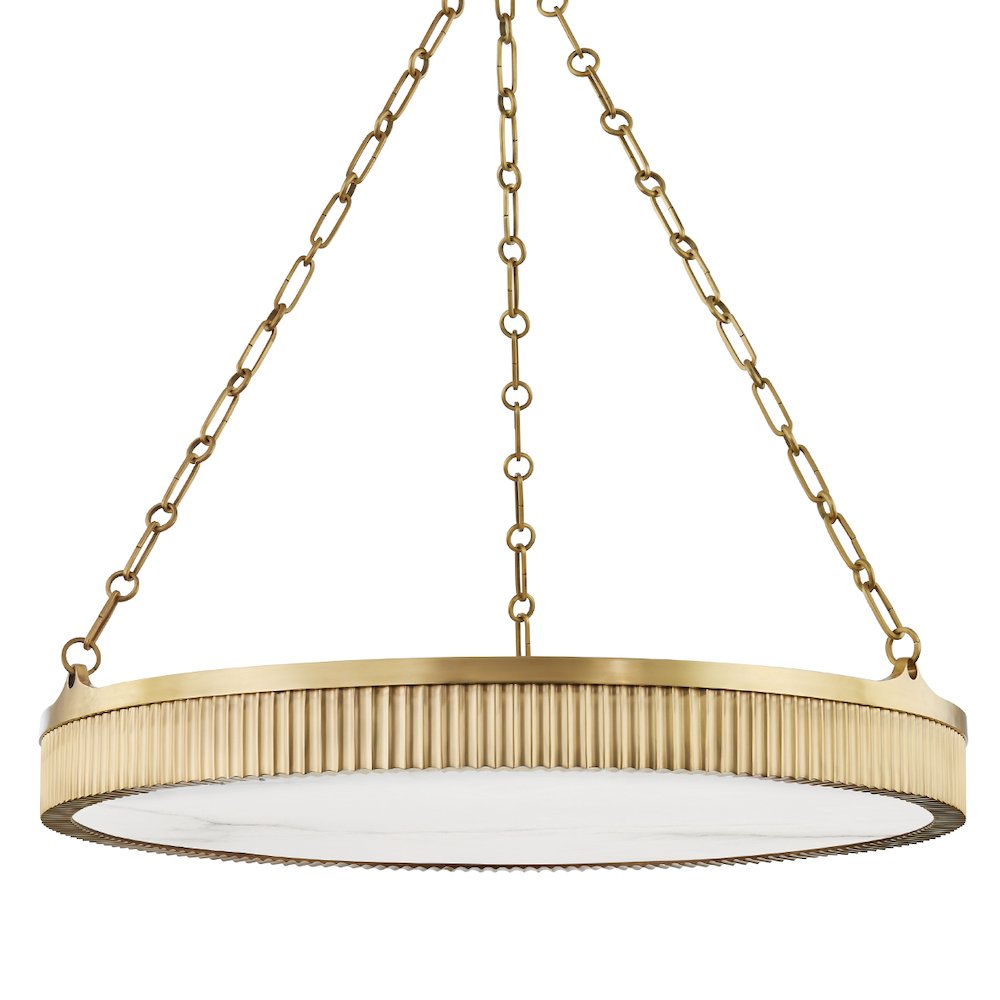 Lynden Chandelier, Aged Brass