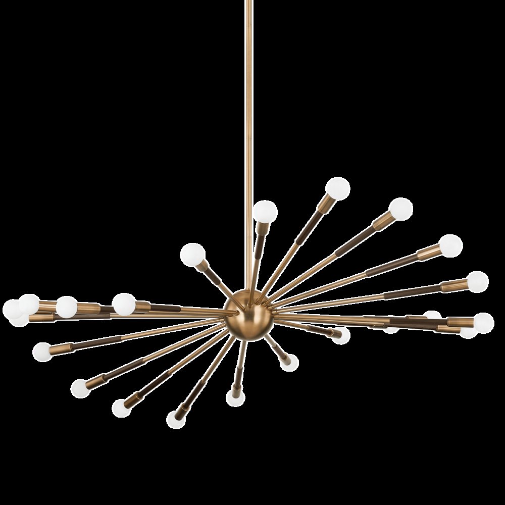 Obie Chandelier, Patina Brass