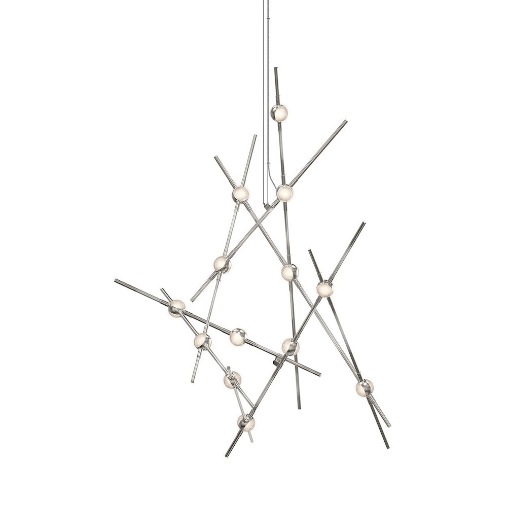 Constellation Chandelier, Satin Nickel
