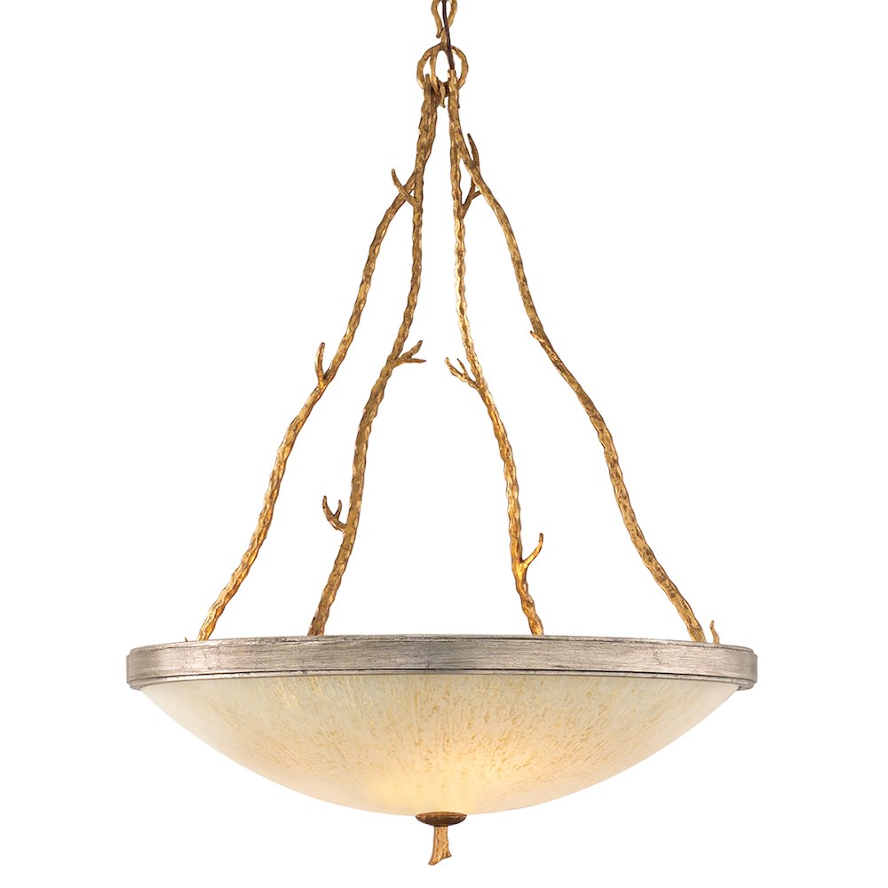 Parc Royale Chandelier, Gold And Silver Leaf