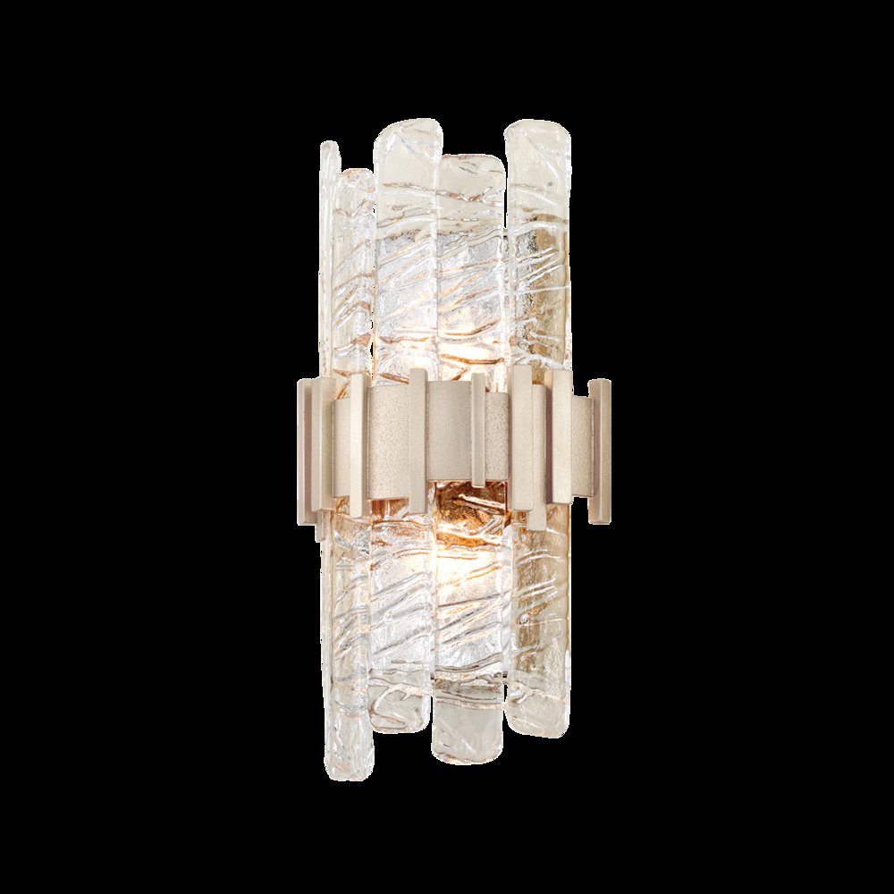 Ciro Wall Sconce, Antique Silver Leaf Stainless
