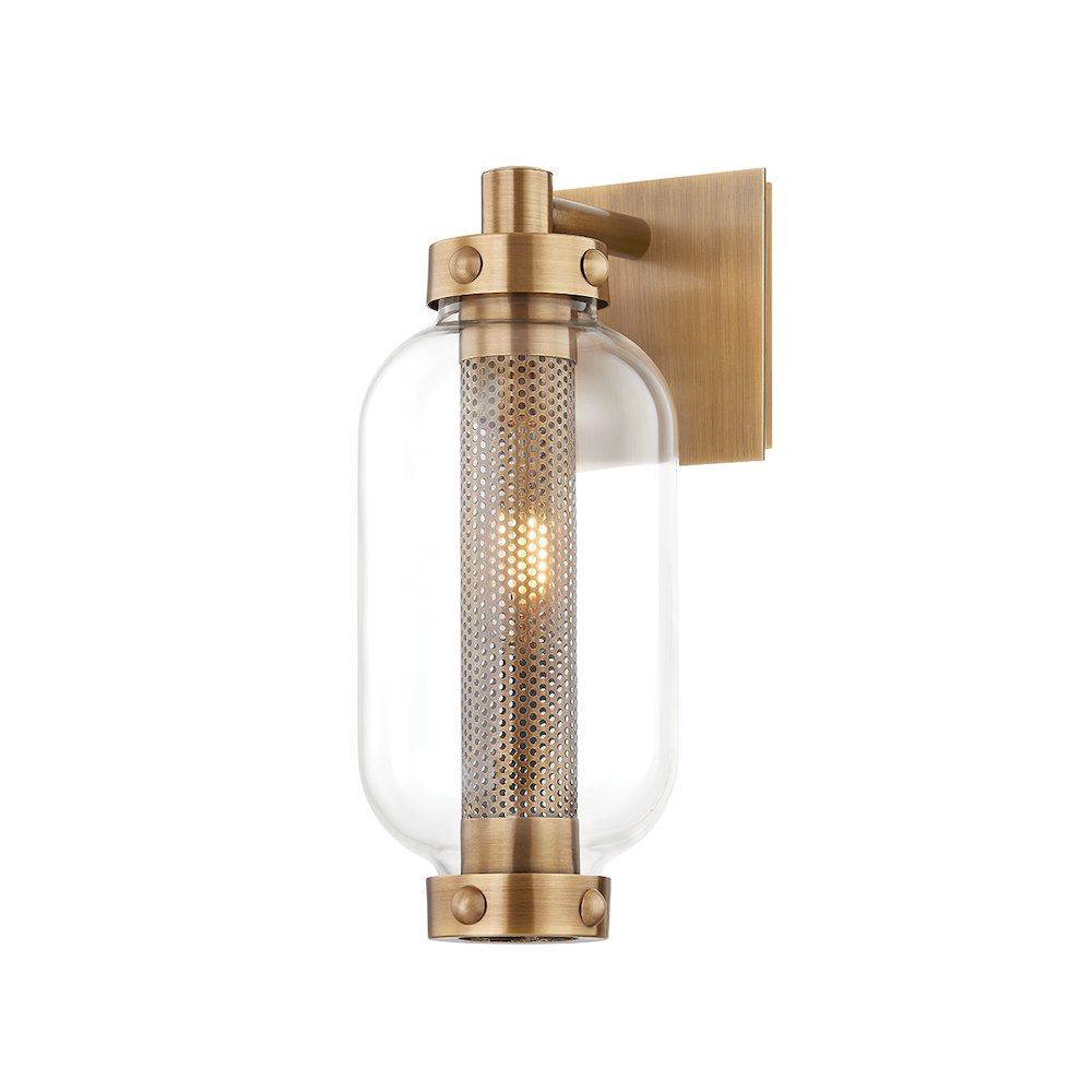 Atwater Exterior Wall Sconce, Patina Brass