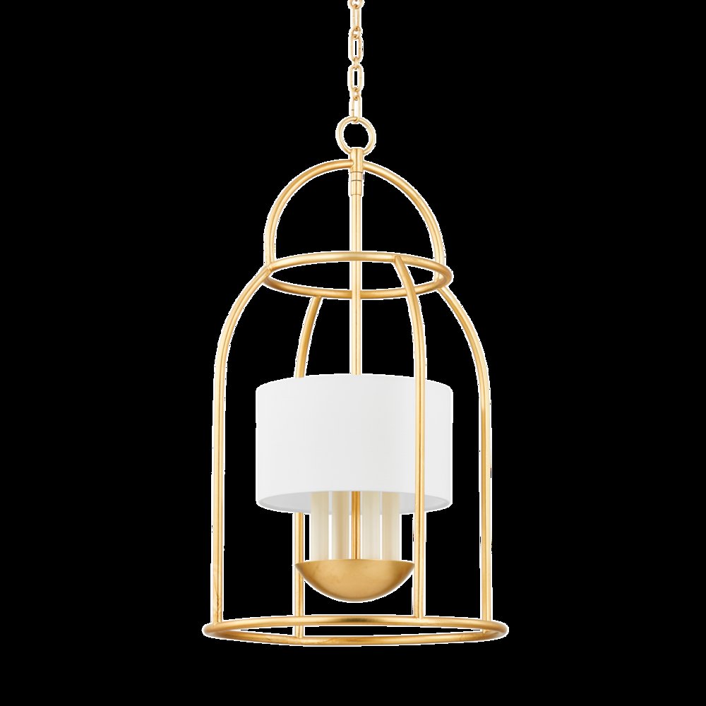 Delia Lantern, Vintage Gold Leaf