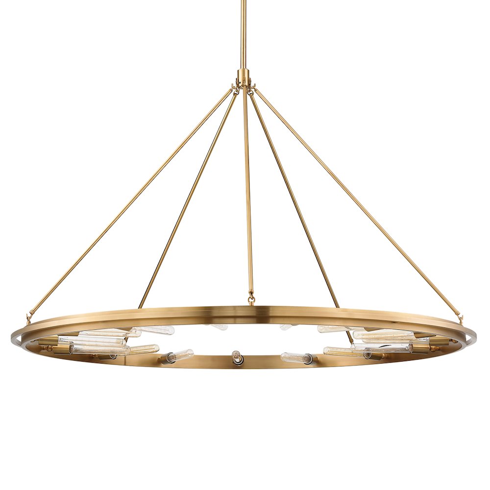 Chambers Chandelier, Aged Brass