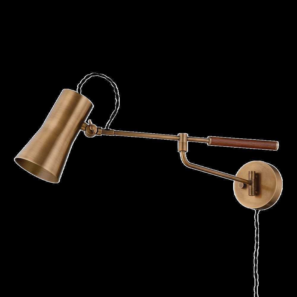 Novel Plug-In Sconce, Patina Brass