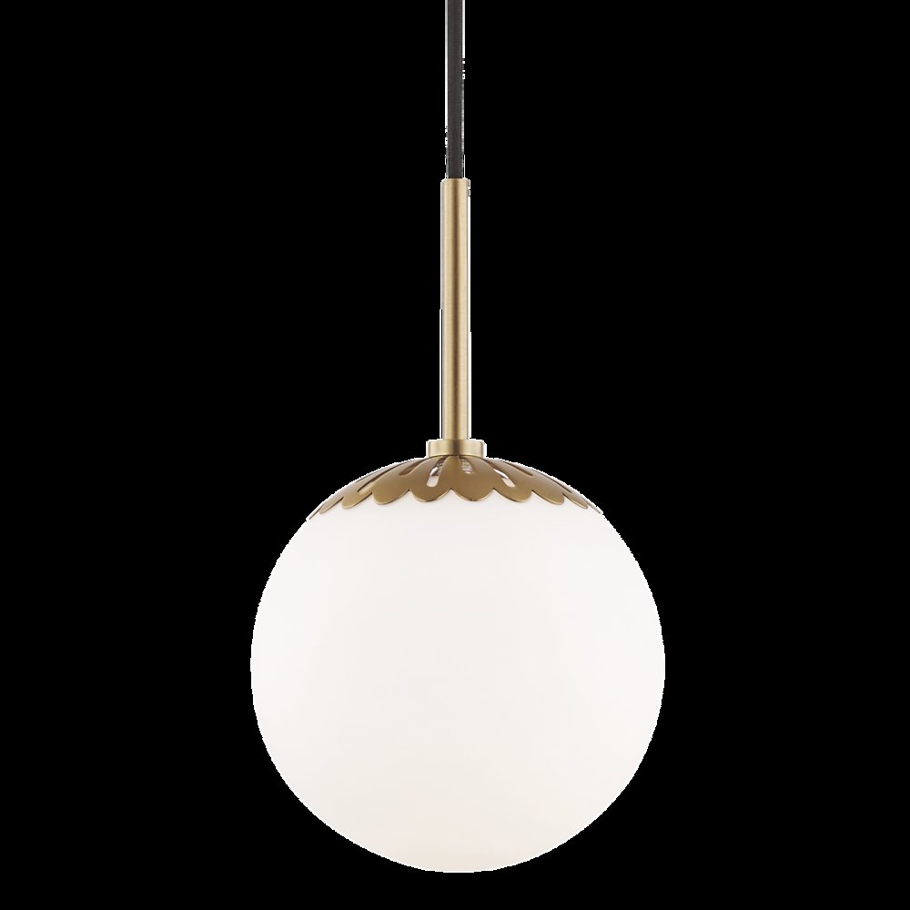 Paige Pendant, Aged Brass