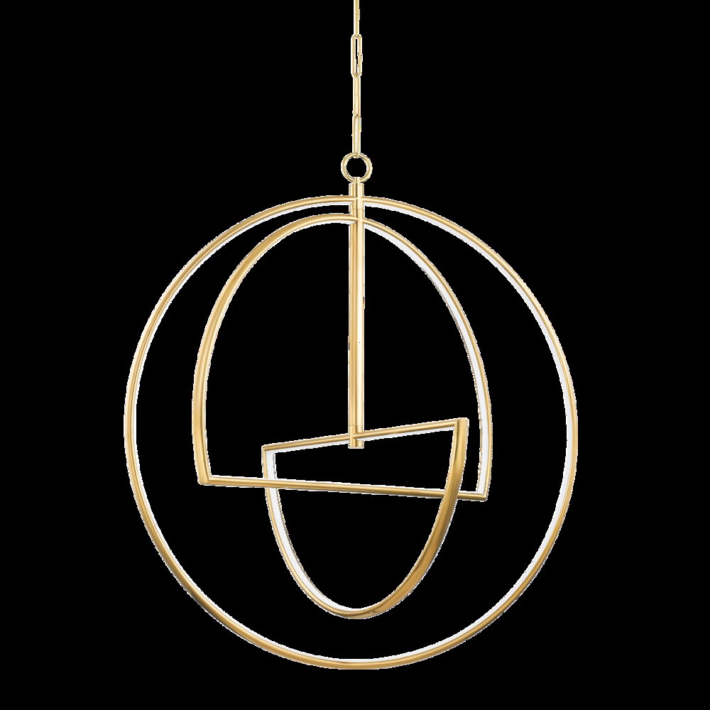 Welland Chandelier, Aged Brass