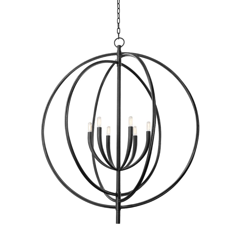 Fillea Chandelier, Black Iron