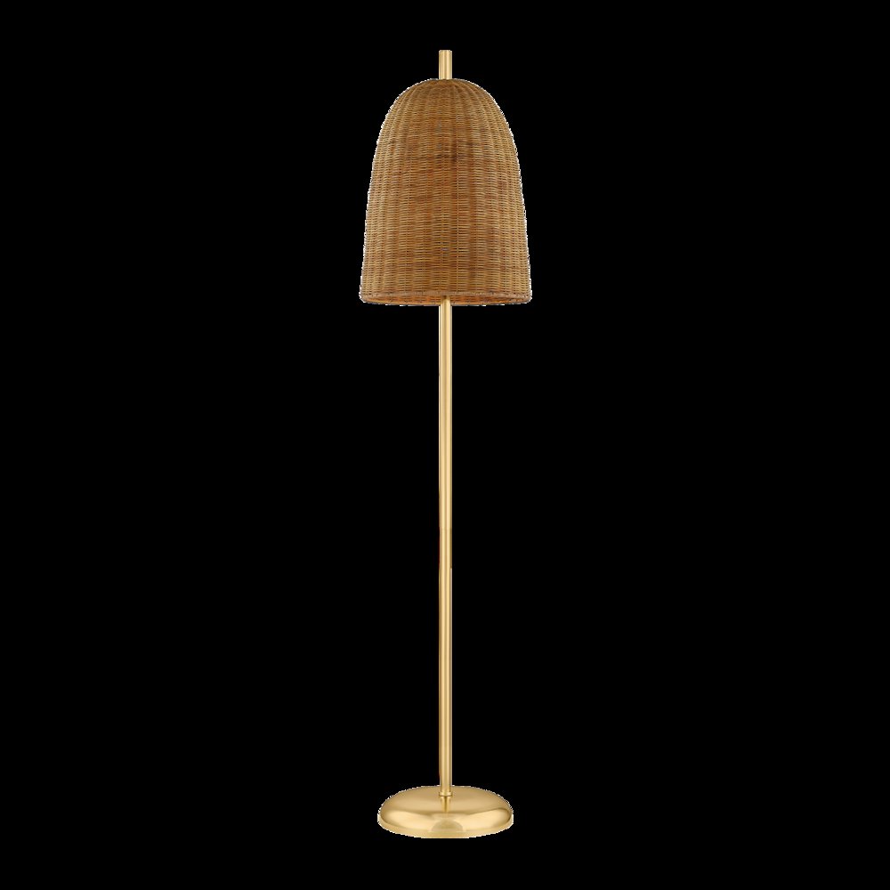 Beatrice Floor Lamp, Aged Brass