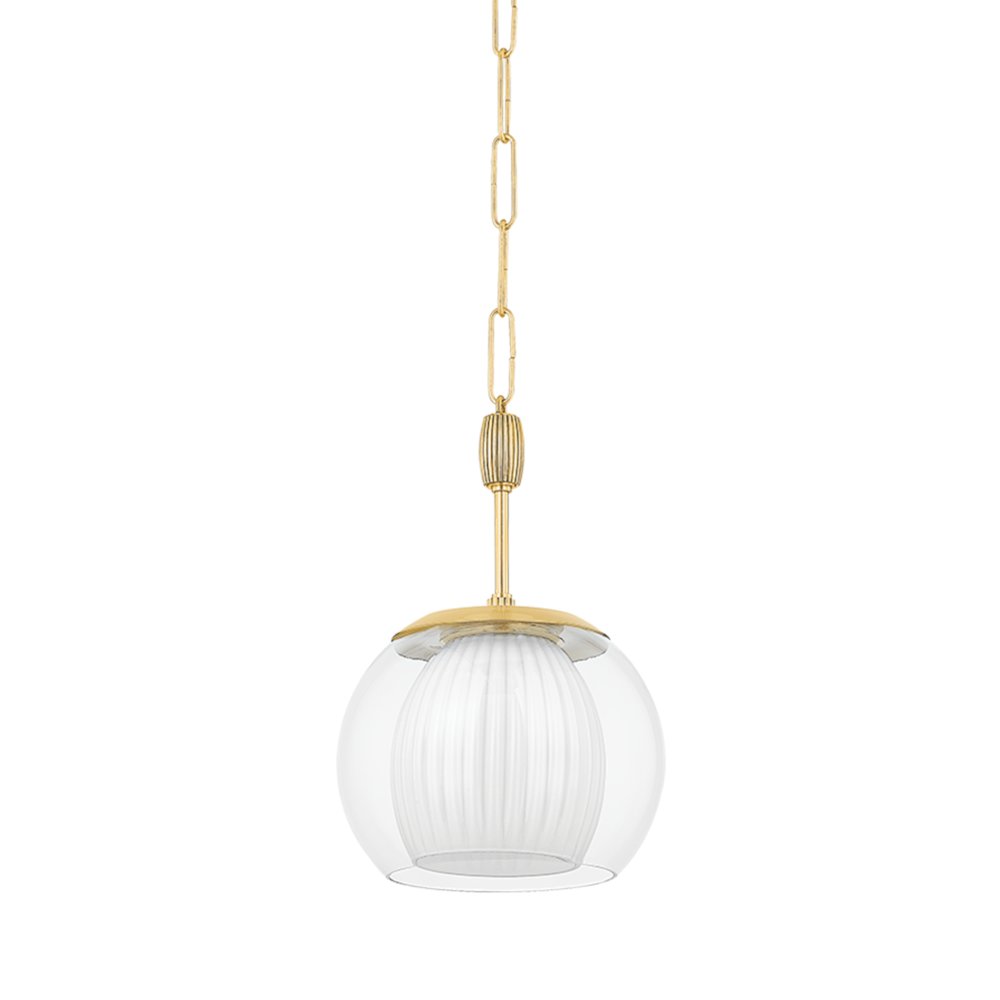 Clementon Pendant, Aged Brass