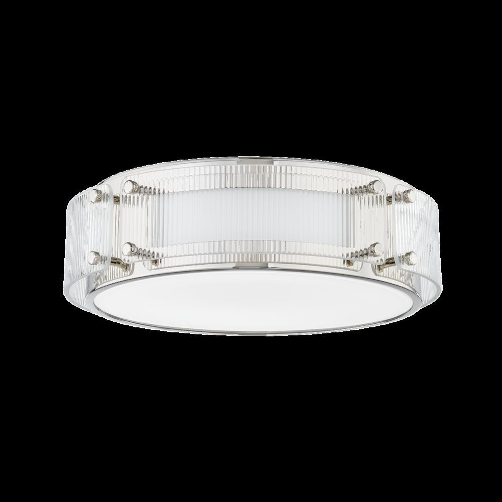 Clifford Flush Mount, Polished Nickel
