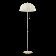 Meshelle Floor Lamp, Aged Brass