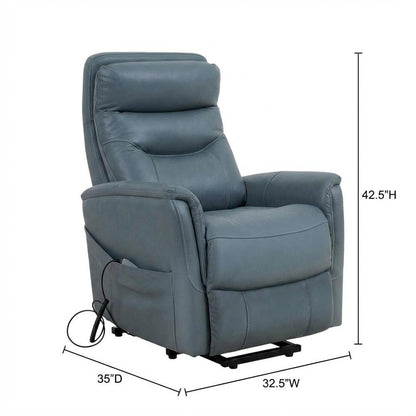 Gemini - Softy Azure Power Lift Recliner with Articulating Headrest Two Pack