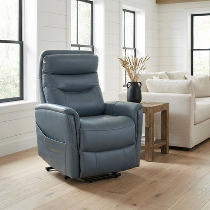 Gemini - Softy Azure Power Lift Recliner with Articulating Headrest Two Pack