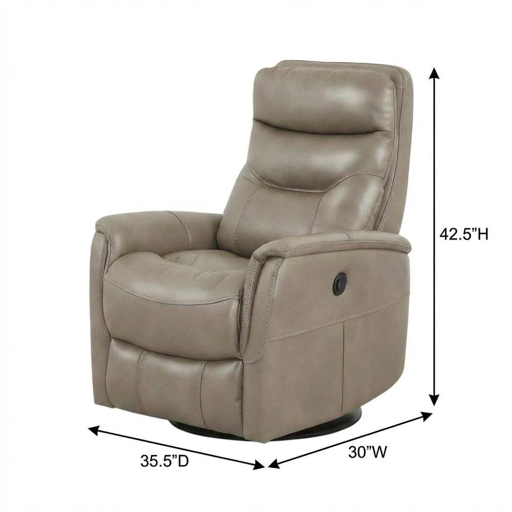 Gemini - Linen Power Swivel Glider Recliner