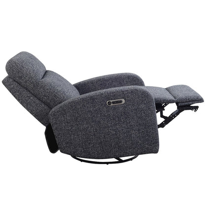 Thriller - Natural Beauty Denim Power Swivel Glider Recliner