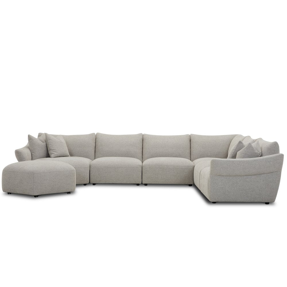 Playful - Canes Cobblestone 6 Piece Modular Sectional