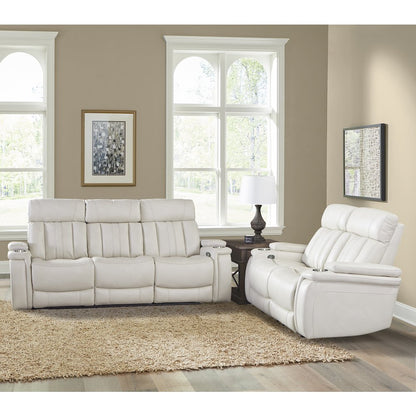 Royce - Fantom Ivory Power Reclining Sofa and Loveseat