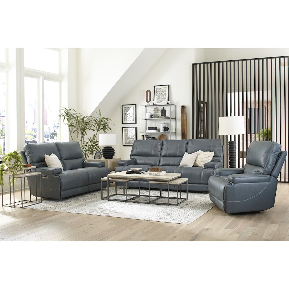 Whitman - Verona Azure - Powered By Freemotion Cordless Power Recliner