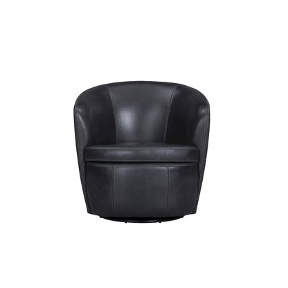 Barolo - Vintage Onyx 100% Italian Leather Swivel Club Chair
