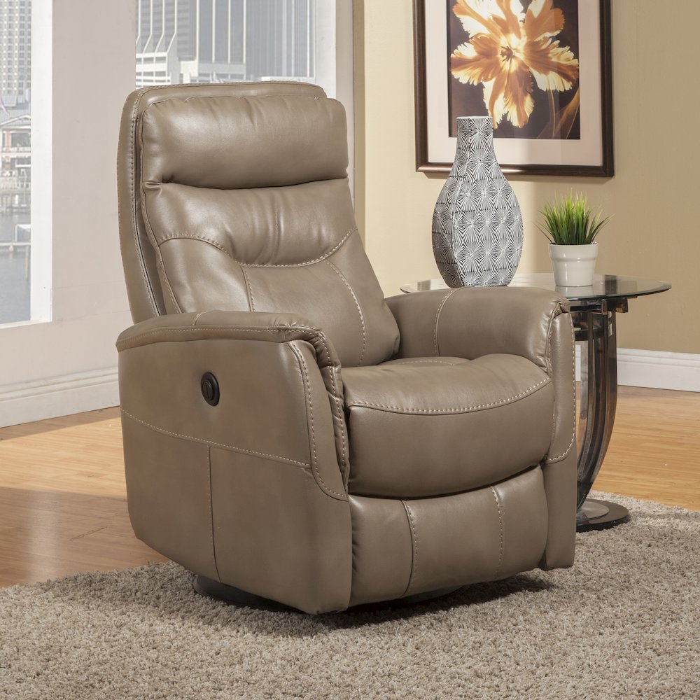 Gemini - Linen Power Swivel Glider Recliner