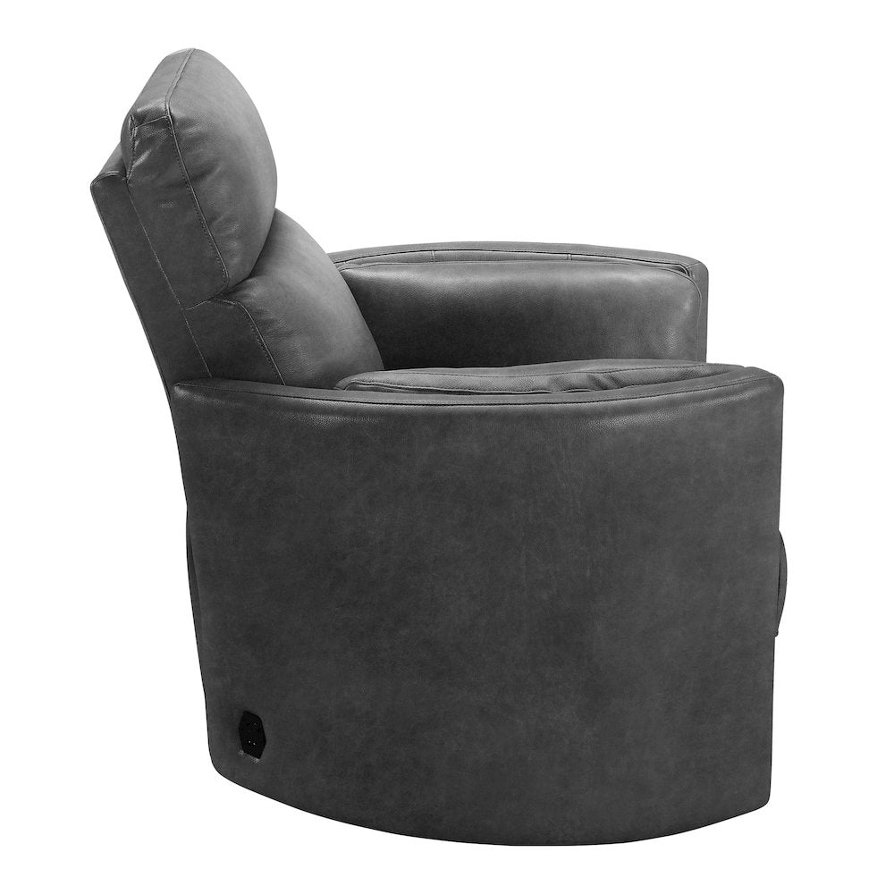 Radius Vintage Slate Swivel Power Glider Recliner Two Pack