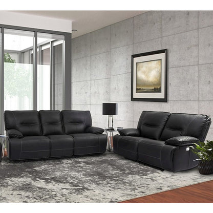 Spartacus - Black Power Reclining Sofa and Loveseat