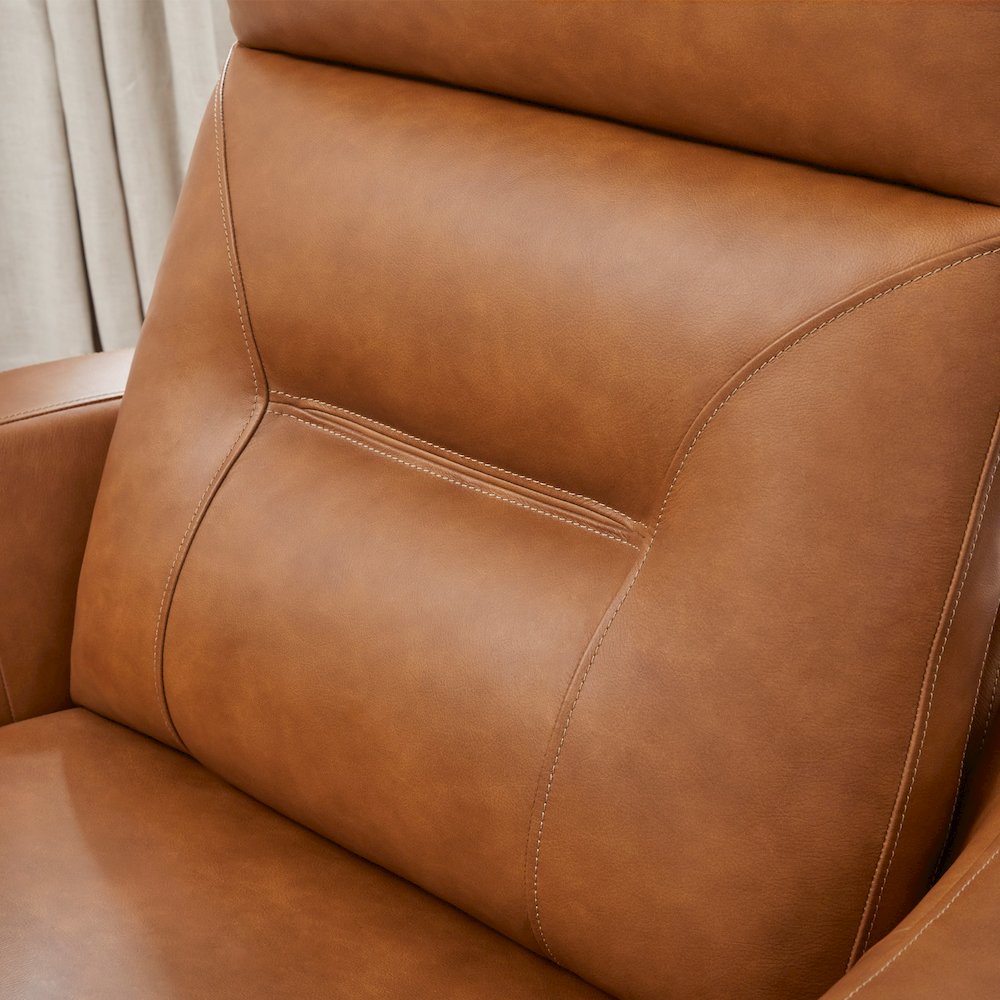 Remmington - Vintage Caramel Power Swivel Glider Recliner P2