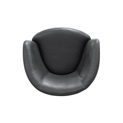 Barolo - Vintage Slate 100% Italian Leather Swivel Club Chair