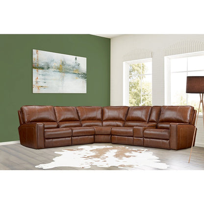 6 Piece Modular Power Reclining Sectional with Power Adjustable Headrests