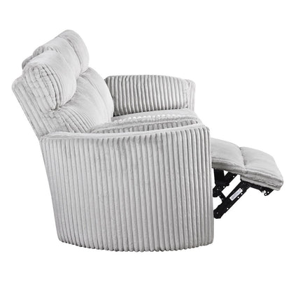 Radius - Mega Grey Power Reclining Sofa and Two Recliners
