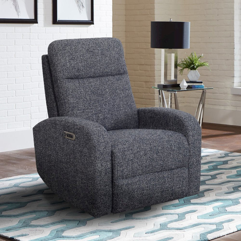 Thriller - Natural Beauty Denim Power Swivel Glider Recliner