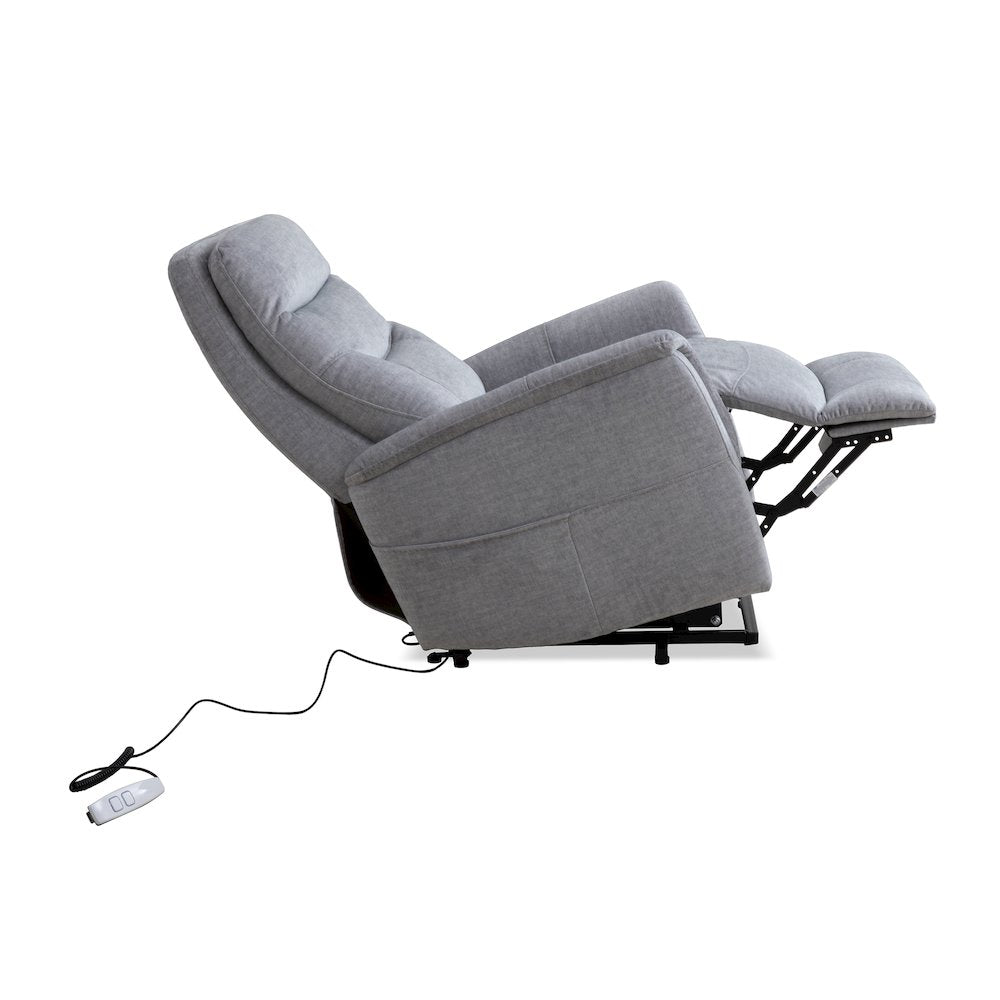 Gemini - Capri Silver Power Lift Recliner with Articulating Headrest