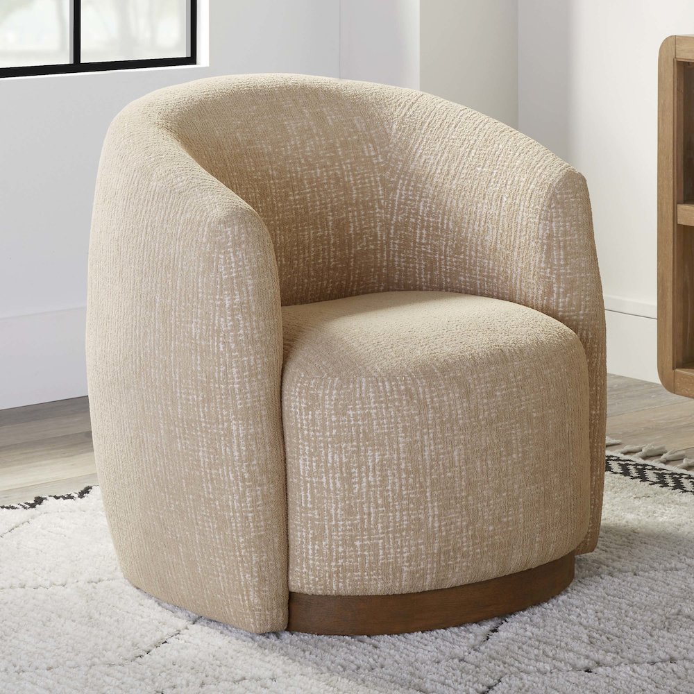 Tatum - Sand Dollar Swivel Accent Chair