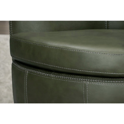 Barolo Lyric Sage 100% Italian Leather Swivel Club Chair