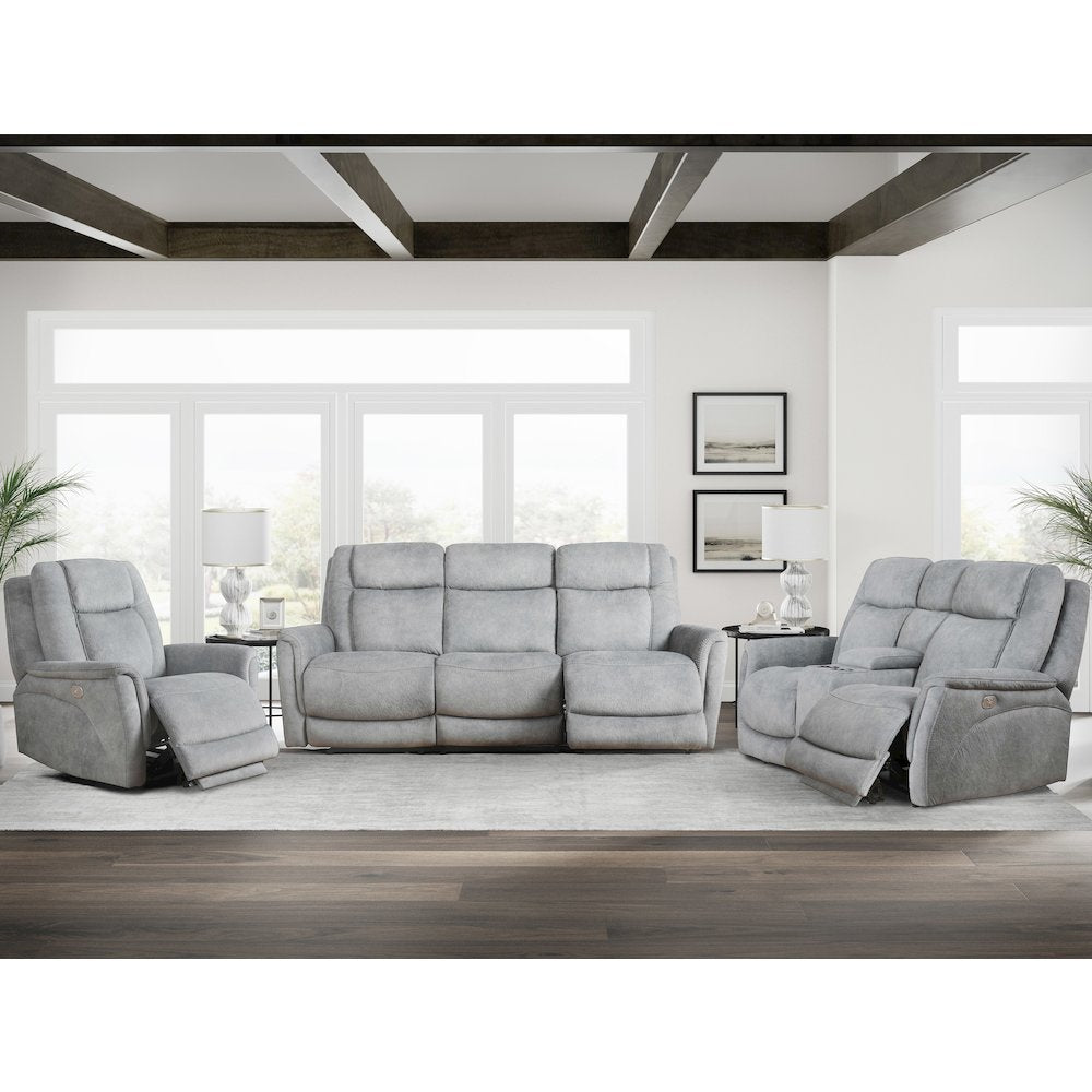 Linus - Hudson Grey Zero Gravity Power Recliner