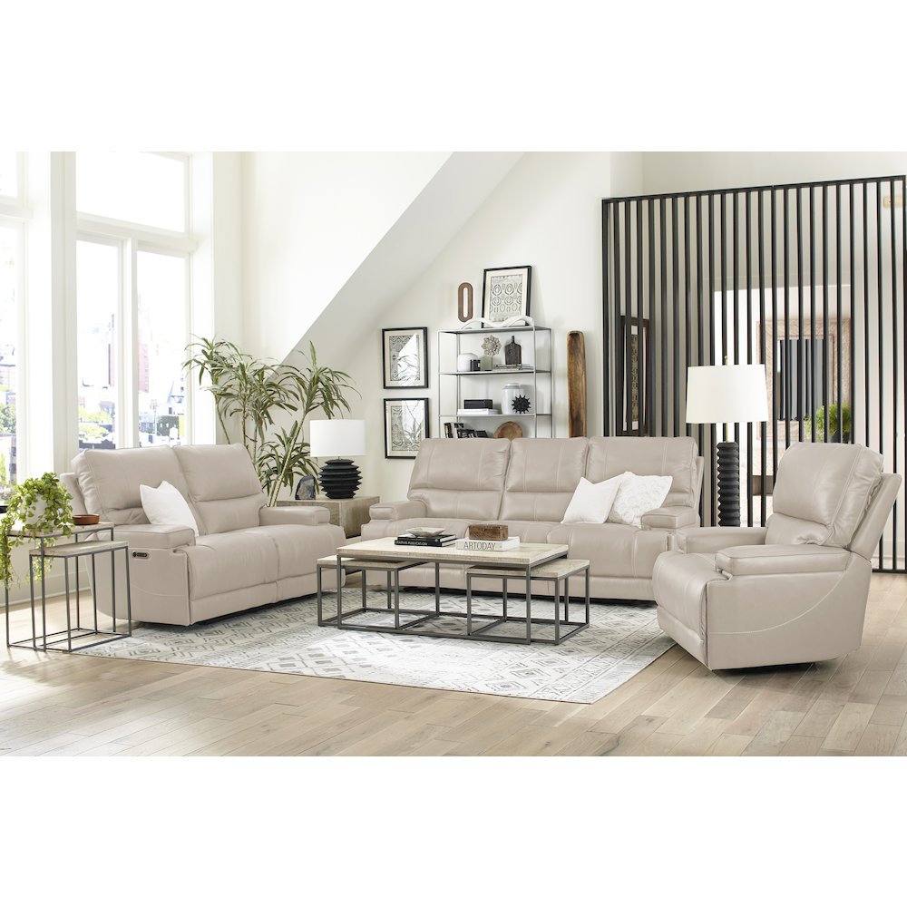Whitman - Verona Linen - Powered By Freemotion Cordless Power Recliner Two Pack