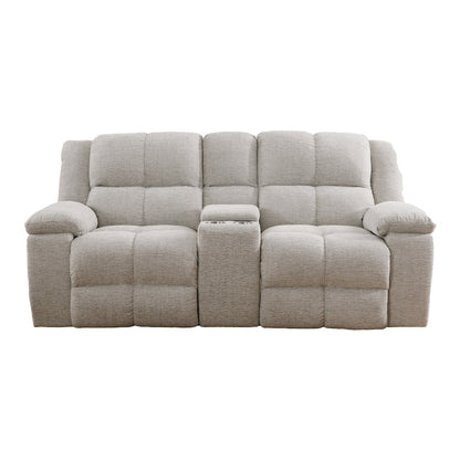 Buster - Opal Taupe Manual Reclining Sofa and Loveseat