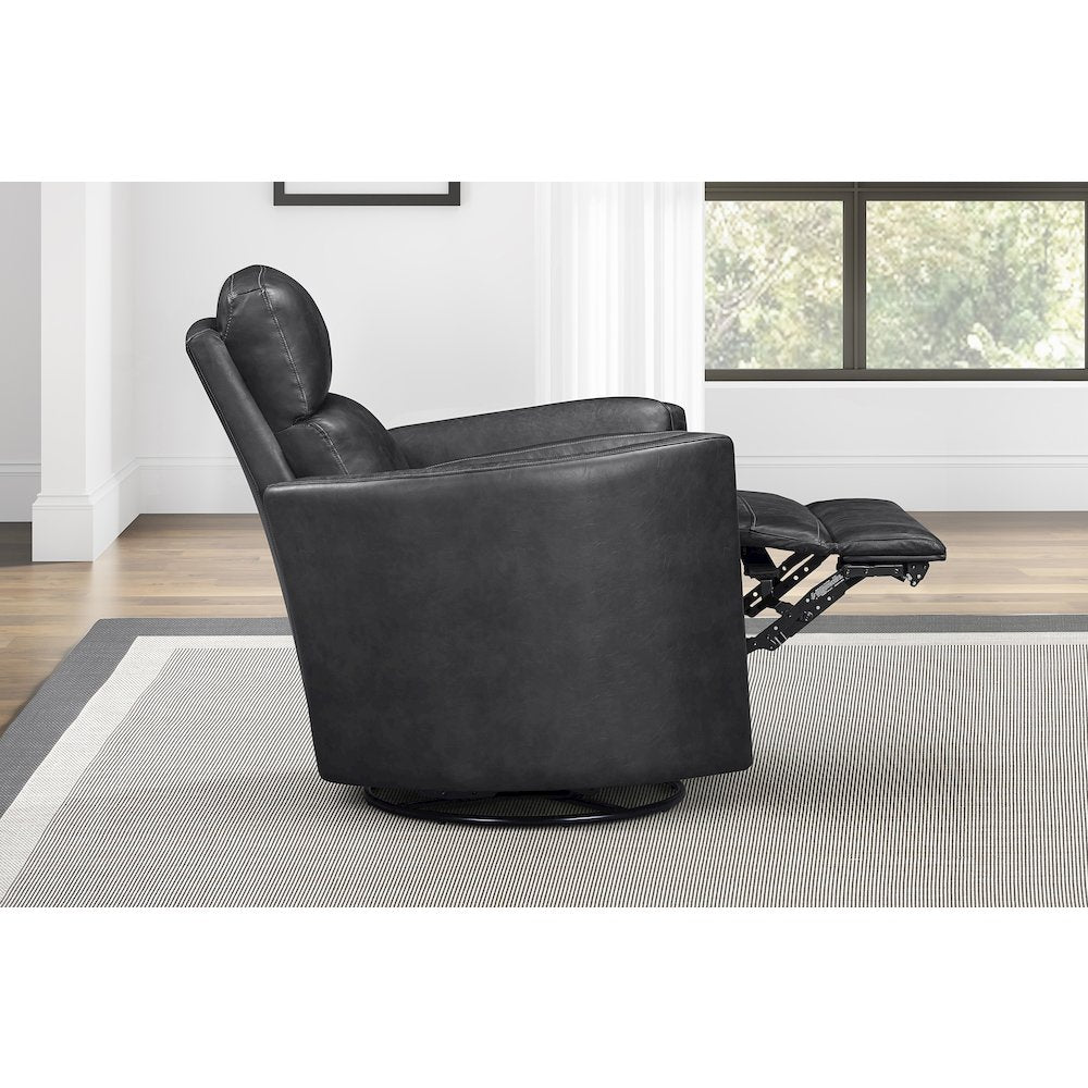 Radius Vintage Slate Swivel Power Glider Recliner Two Pack