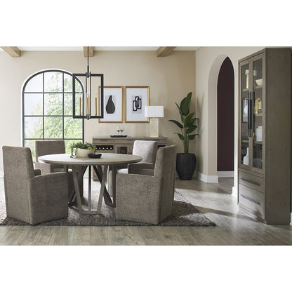 Pure Modern Dining 60 In. Round Table with Wood Base