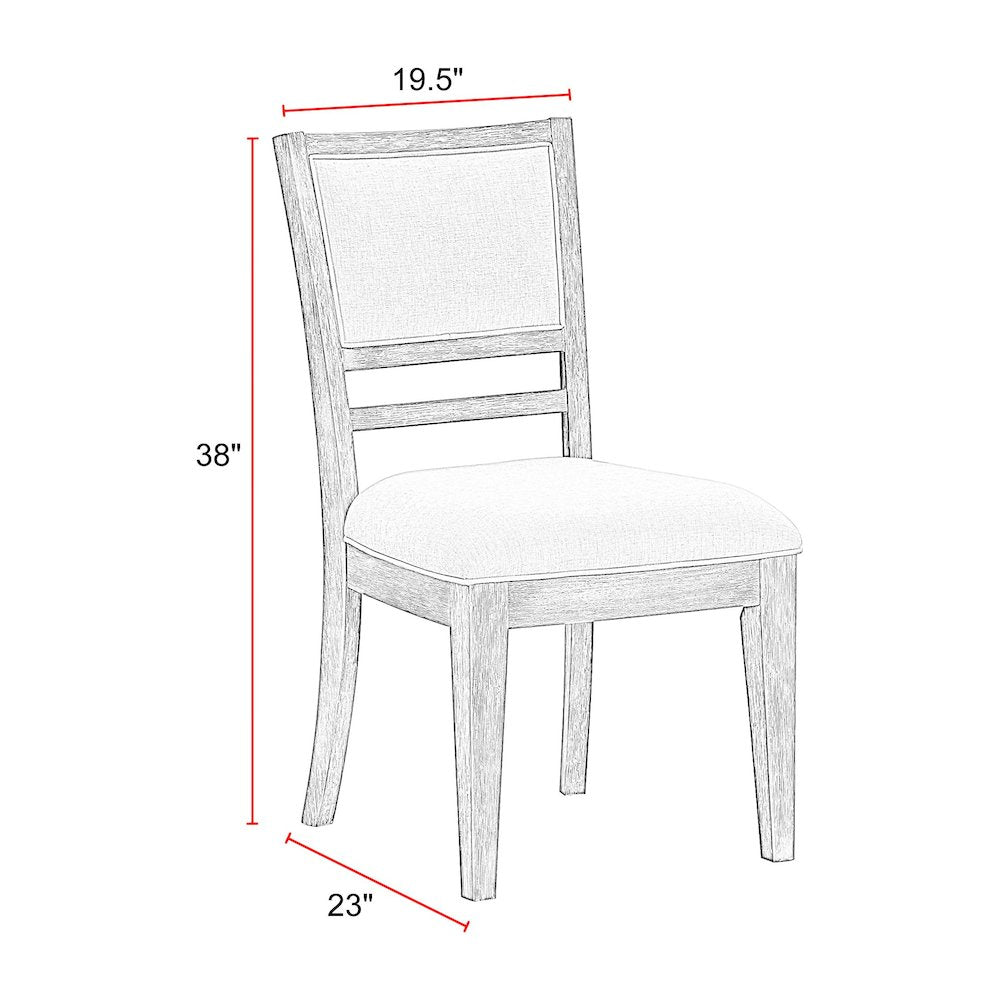 Breckenridge Dining 78 Inch Rectangular Table with 4 Upholstered Chairs