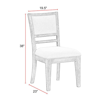 Breckenridge Dining 78 Inch Rectangular Table with 4 Upholstered Chairs