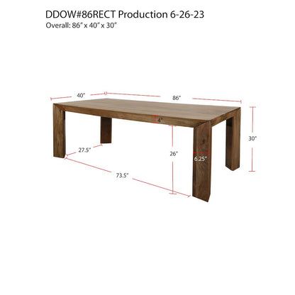 Downtown Dining 86 In. Rectangular Dining Table With 4 Upholstered Chairs