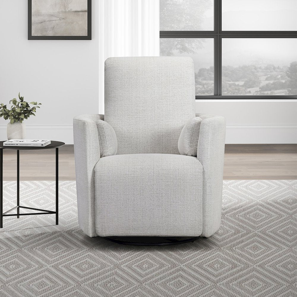 Turner Acadia White Manual Swivel Glider Recliner Two Pack