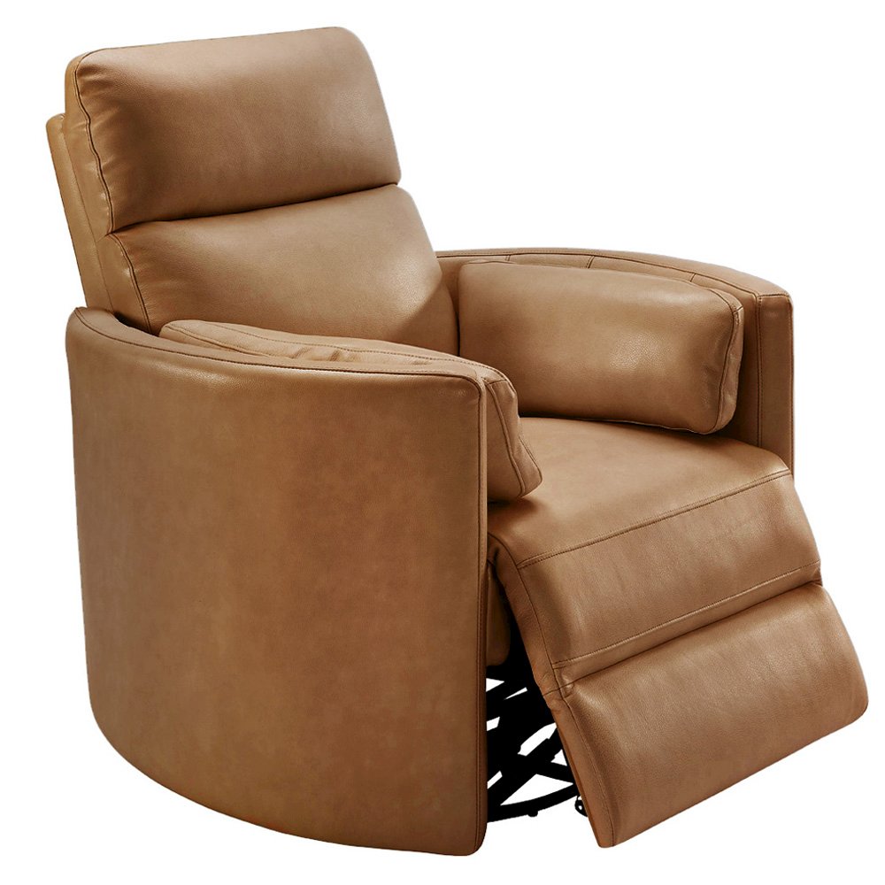 Radius Vintage Caramel Swivel Power Glider Recliner Two Pack