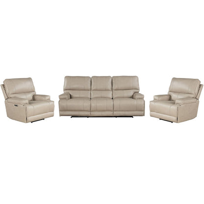 Verona Linen - Powered By Freemotion Power Reclining Sofa and Two Recliners