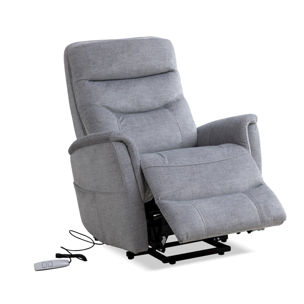 Gemini - Capri Silver Power Lift Recliner with Articulating Headrest